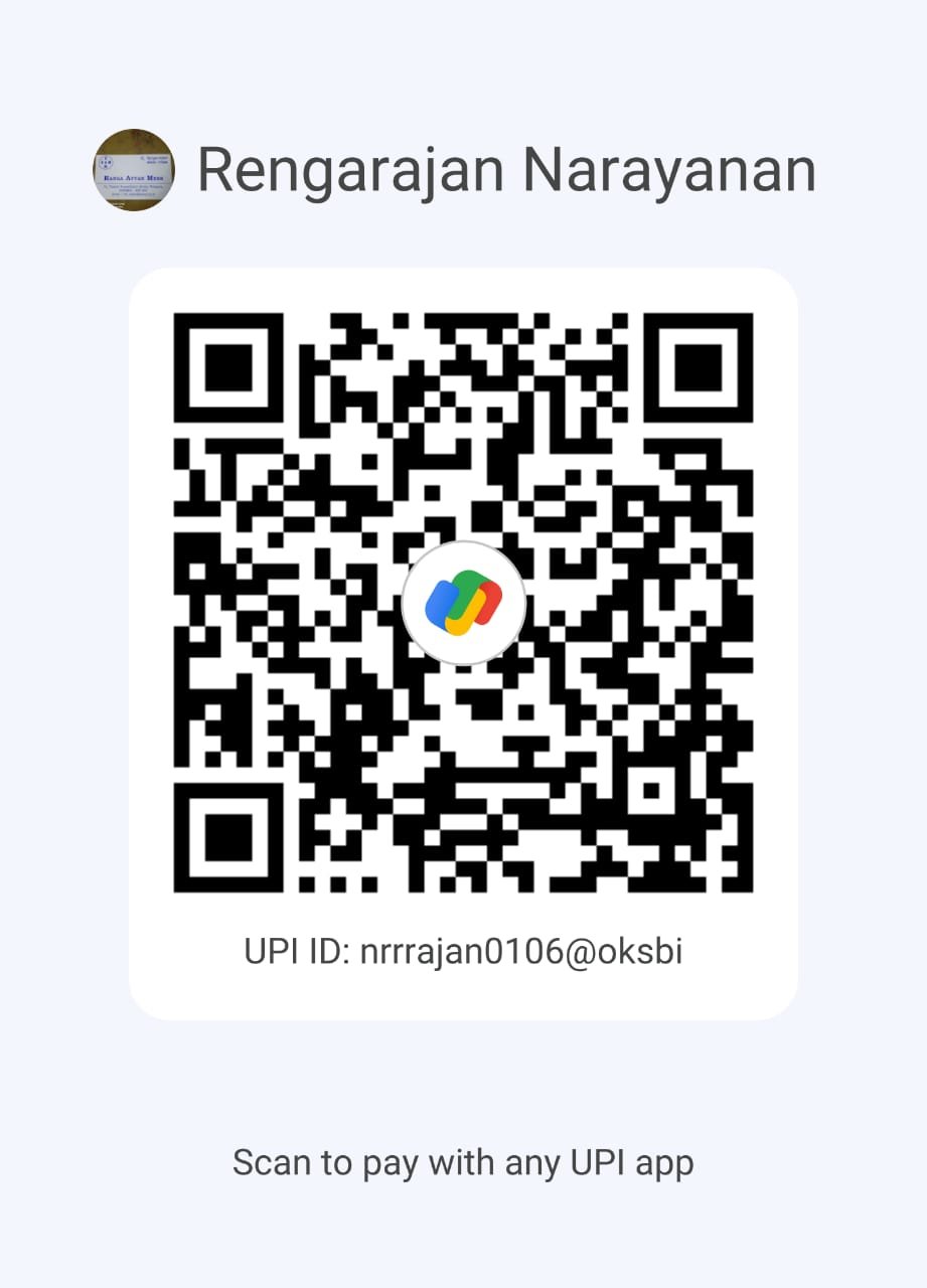 Rengarajan Narayanan UPI QR Code